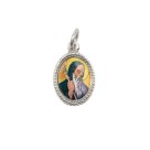 MD102506P20 - Medalha de Alumínio Oval Prata c/ 20un. São Bento - 1,5x1cm