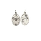 MD1180309P2 - Medalha Italiana Divino Espírito Santo Oval Dupla c/ 2un. - 2,5x1,7cm