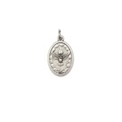 MD1180309P2 - Medalha Italiana Divino Espírito Santo Oval Dupla c/ 2un. - 2,5x1,7cm