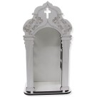 OT818040 - Oratório de Madeira Branca - 33x17,5cm