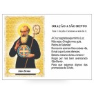 ST16022 - Mini Santinho São Bento de Biscuit c/ Oração